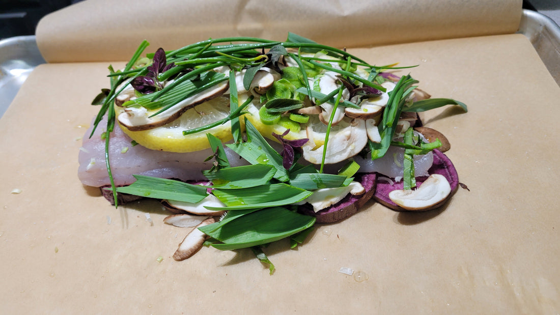 Easy Flaky Fish & Herbs in Paper