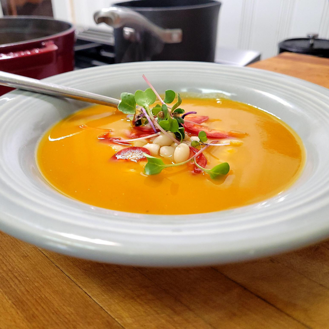 Ayamole de Calabaza (Butternut & White Bean Soup)