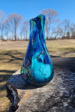 Freeform Blue Bottle Vase