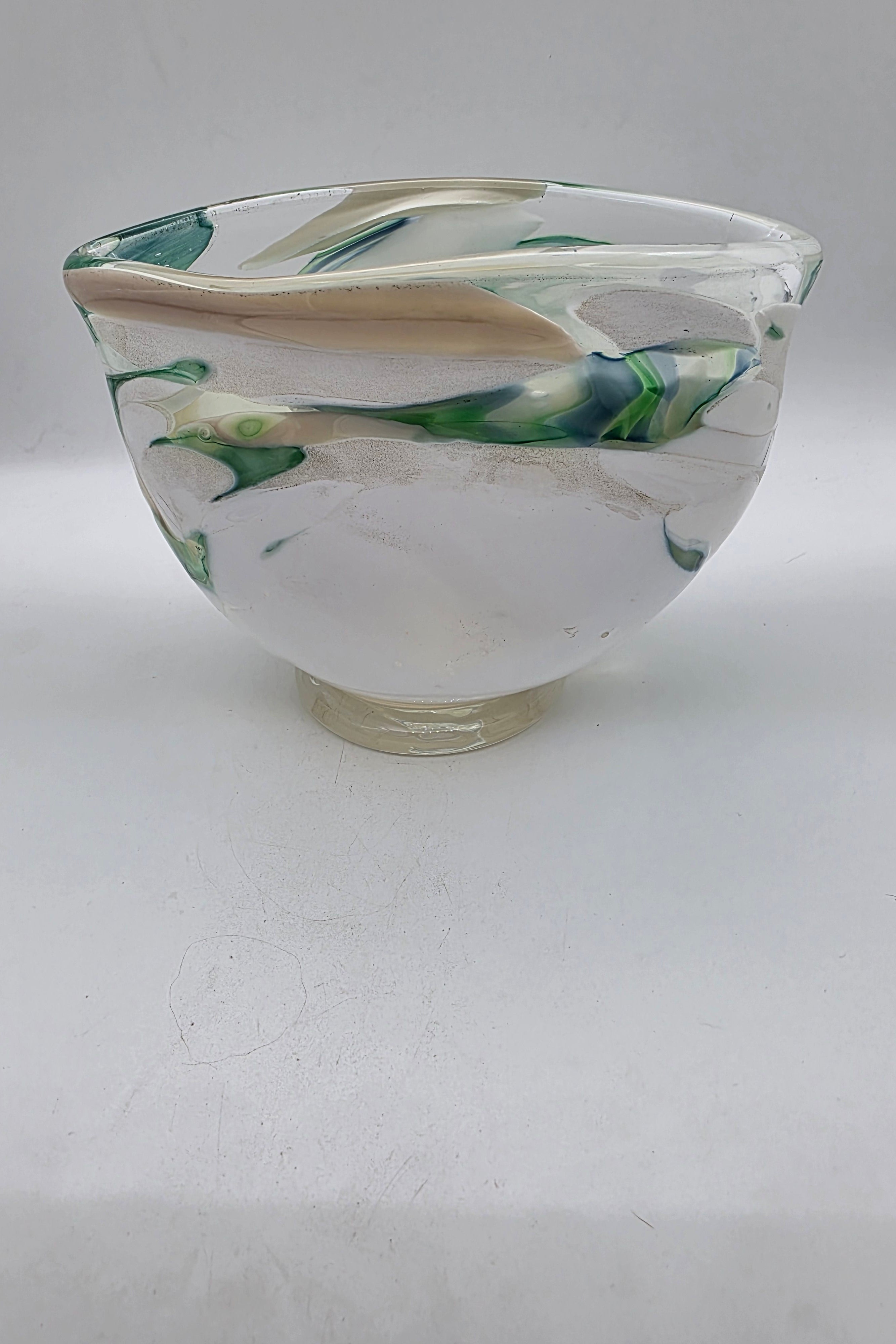 Pinched Green & White