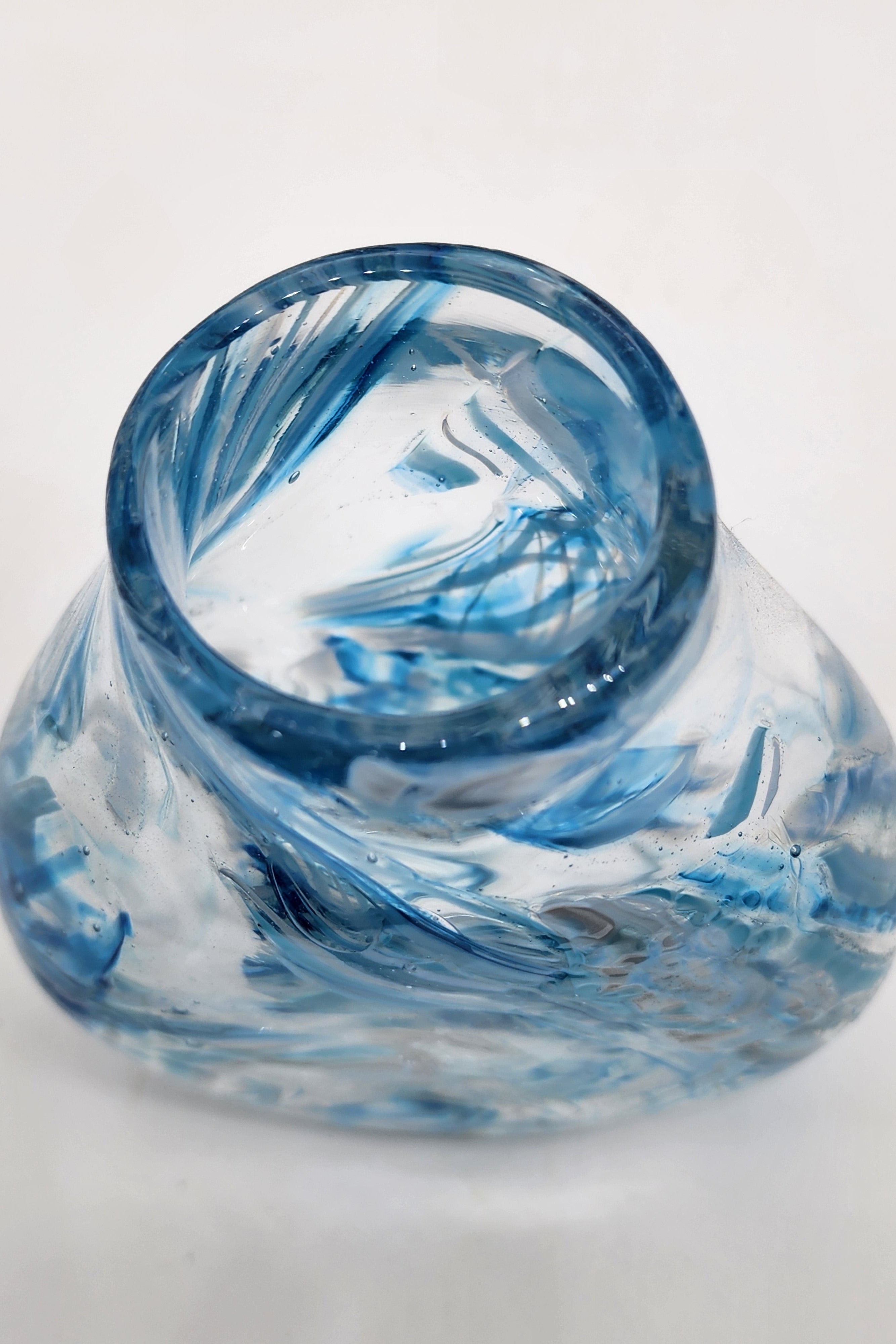 Textured Watercolor Flat Vase