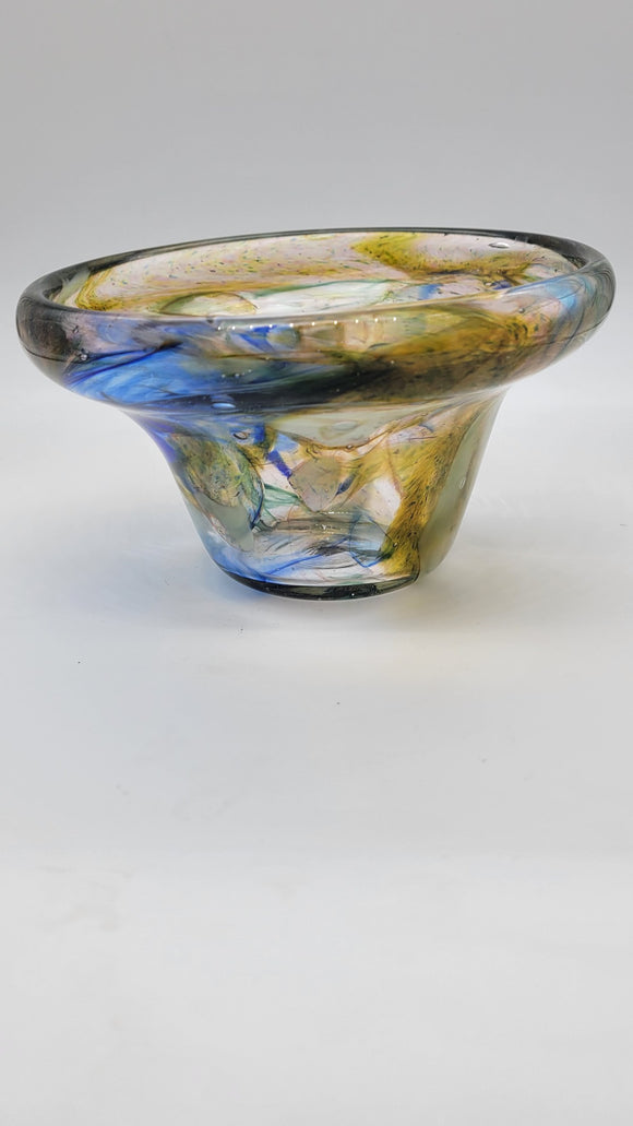 Tall Watercolor Relish Bowl