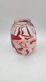 Red & White Egg Vase