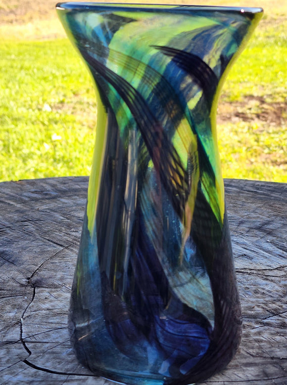 Tall Dark Seagrass Vase